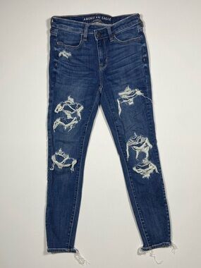 American Eagle next level High-waisted patched jegging